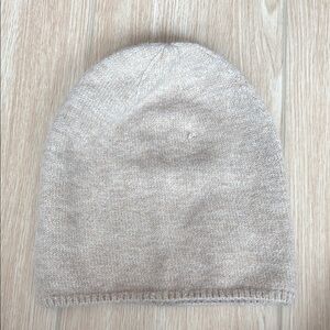 Cozy Beige Zara cashmere Knit Beanie